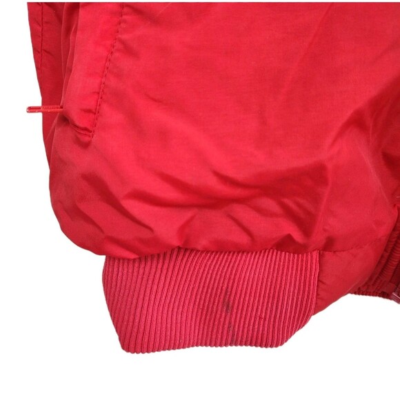 Vintage Cabela's men's full-zip lined coat, size Large Tall, red w/ black lining - Picture 7 of 9